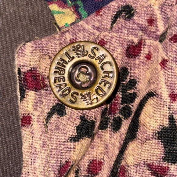 Sacred Threads Patchwork Kantha Long 100% Cotton Duster S/M - Picture 5 of 11